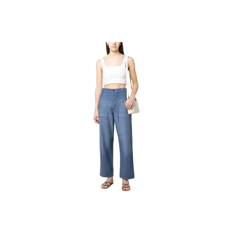 Polo Ralph Lauren Button Detailed Wide Leg Jeans-1