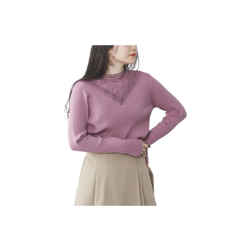 Beams Sweaters Women's Purple-2