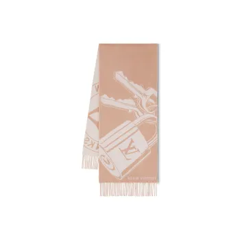 LOUIS VUITTON Knit Scarves Women's Ginger Yellow