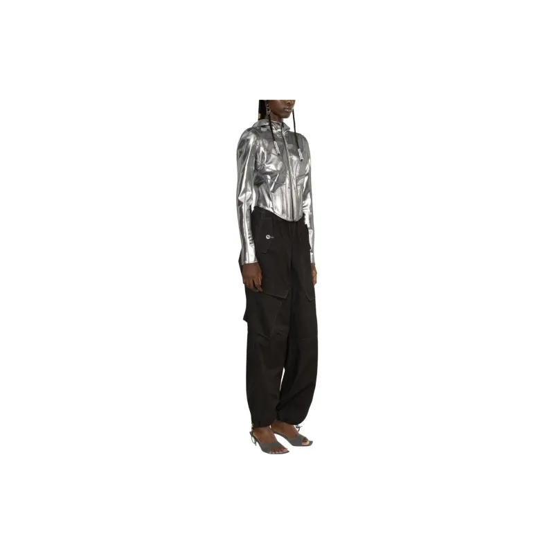 Mugler Metallic Hooded Corset Jacket-3