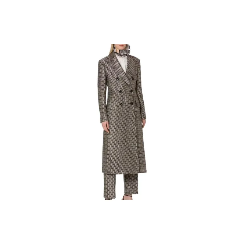 ALBERTA FERRETTI Coats Women's Gray-4