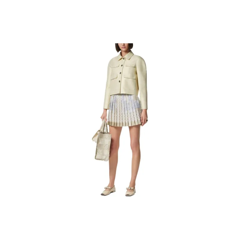 VERSACE Barocco Checkerboard-Printed Pleated Mini Skirt-2