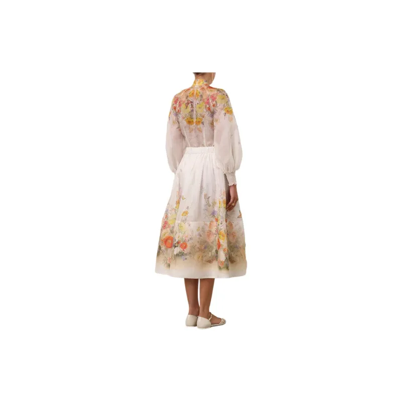 Zimmermann Tranquillity Floral Printed Embellished Blouse-3
