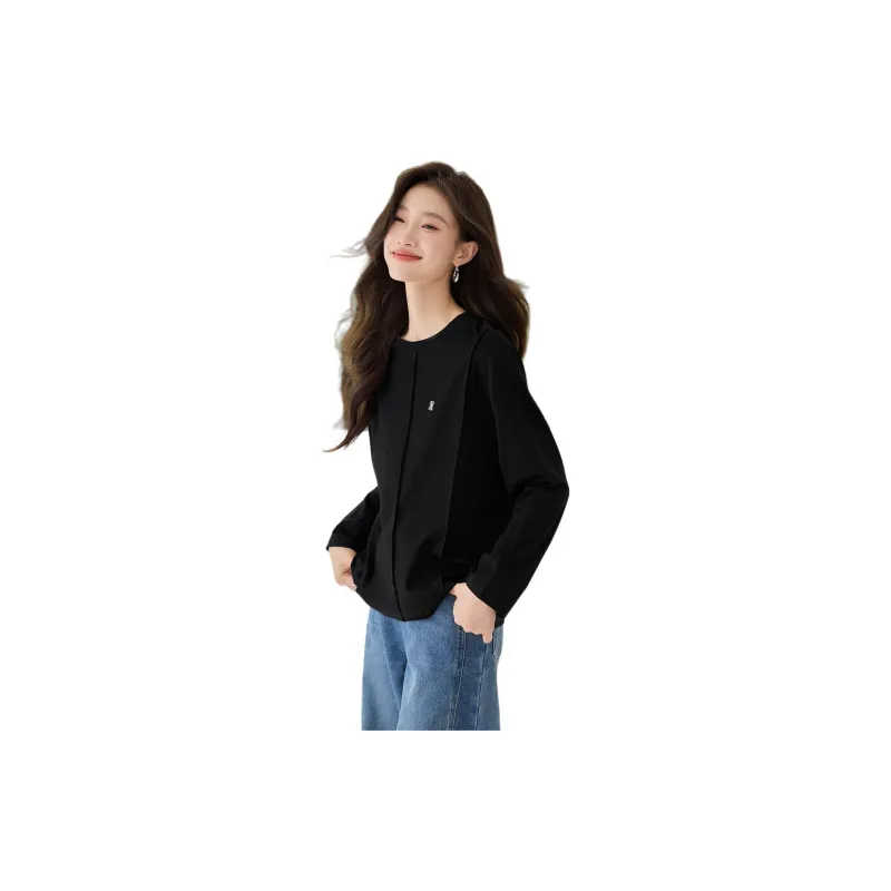 Mo Han Yi Mei Regular T Shirt Women's Black-2