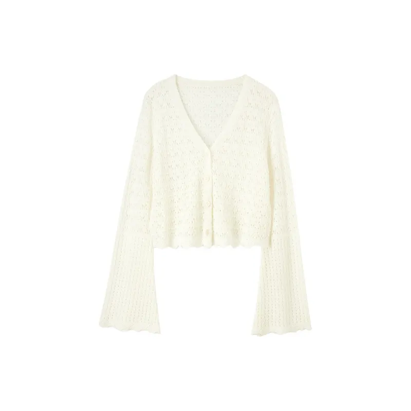 SENTUBILA Cropped Coats Women's Porcelain White-0