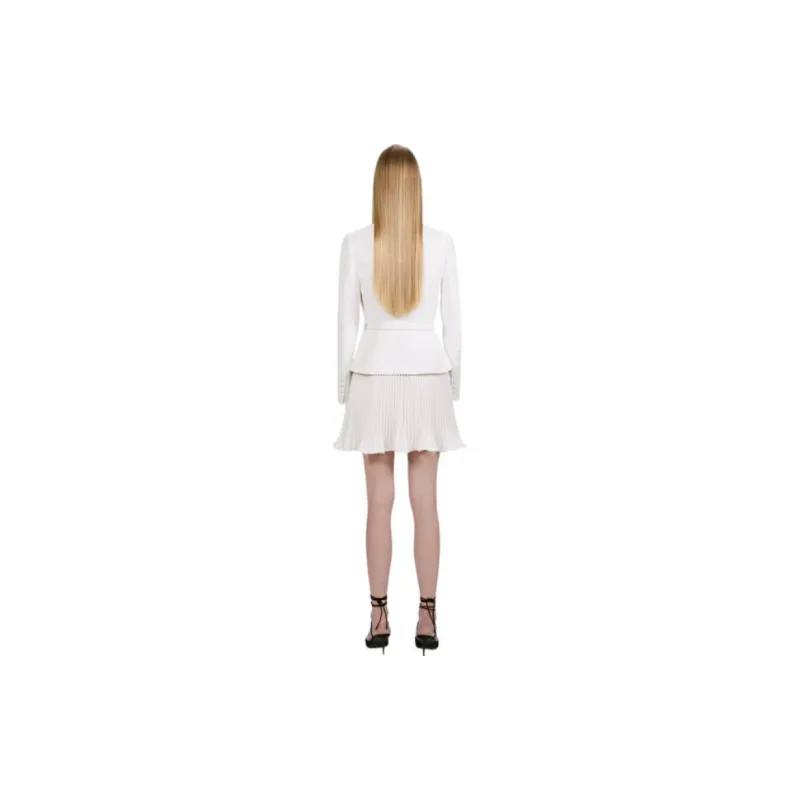 Self portrait Long Sleeved Dresses Women's Ivory White-2