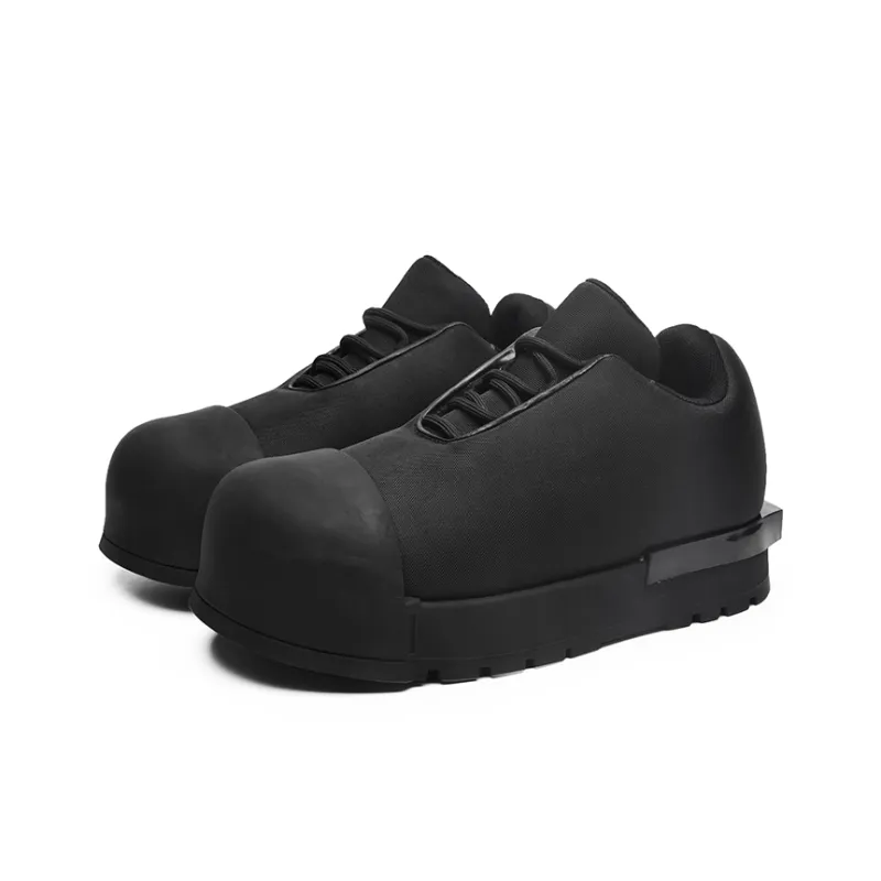 Angelmi Anti Slip Wear Resistant Low Top Casual Shoes Unisex Black-1