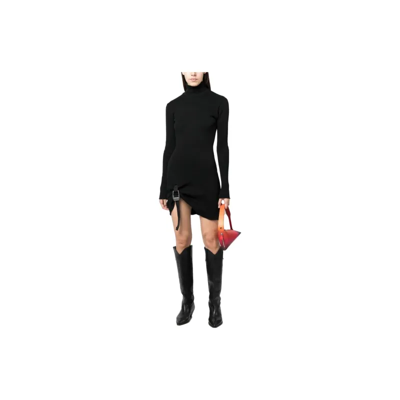 1017 ALYX 9SM Buckle-detail Ribbed-knit Minidress-1
