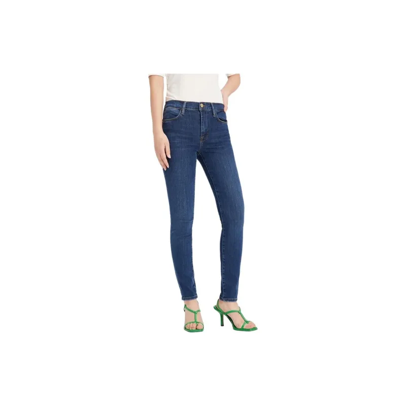 FRAME LE HIGH SKINNY Jeans Women's Dark Blue-1