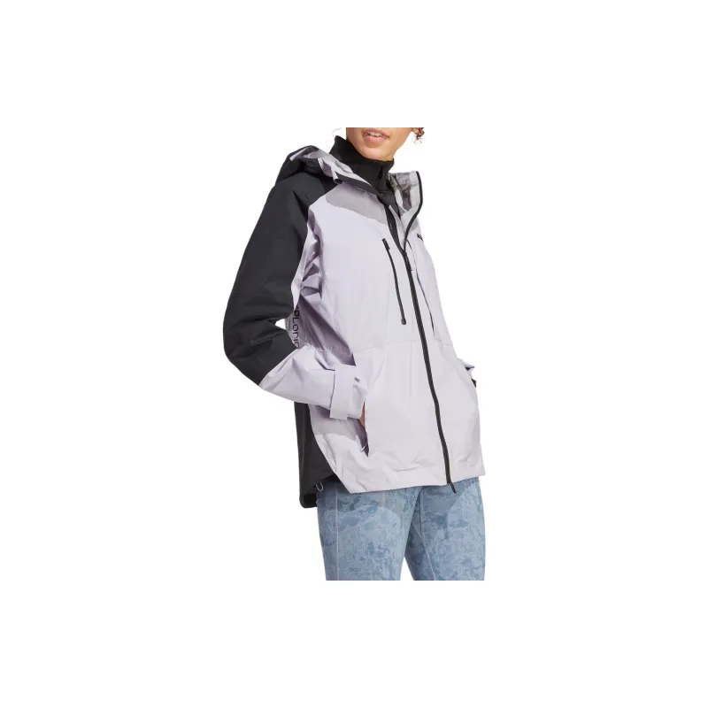 Adidas Terre Waterproof And Windproof Windbreaker Jacket Women's Silver-4