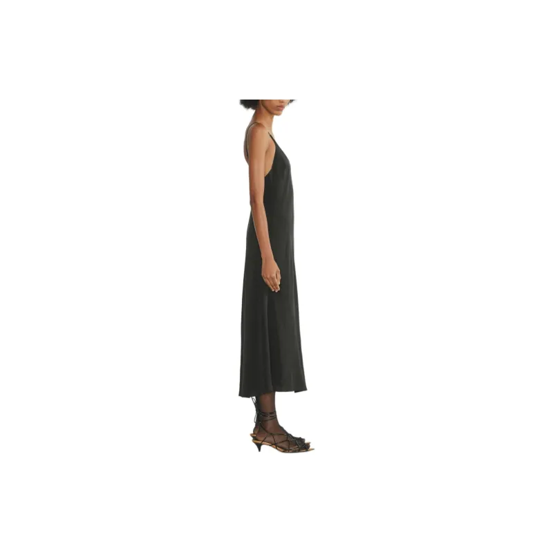 ARITZIA FW24 Wilfred Boudoir Silk Slip Dress Slip Dresses Women's Sandwashed Black-4