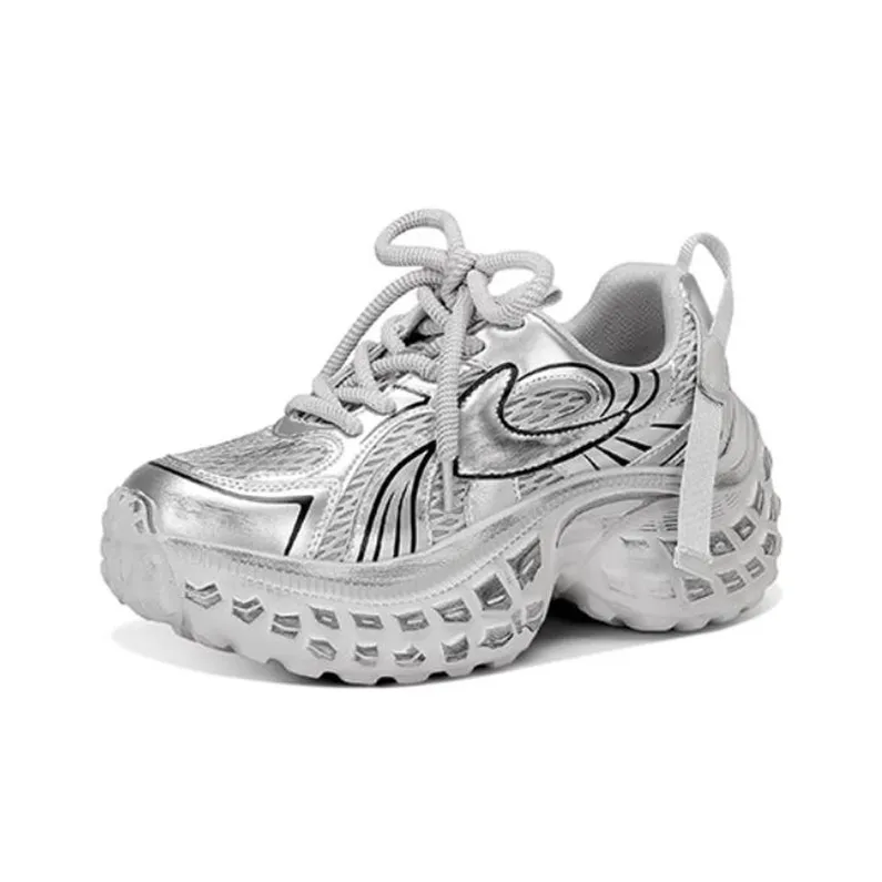 JESSICA SOPHIA Height Increasing Low Top Chunky Sneakers Women's-2