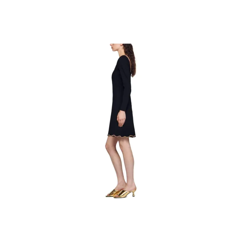 Sandro Rhinestone-embellished Minidress-3