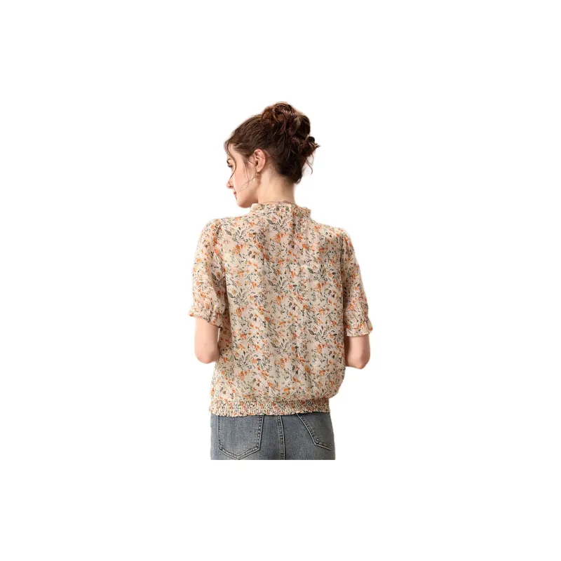 FENHONGMALI Shirt Women's Apricot-3