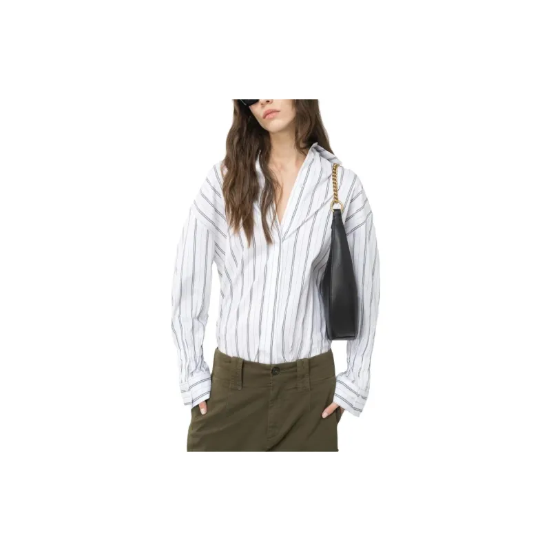 PINKO FW23 Camicia Riga Doppia Shirt Women's White-3