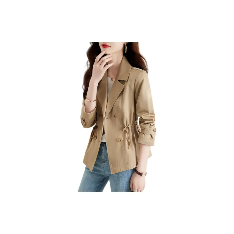 XWI Trench Coats Women's Khaki-3