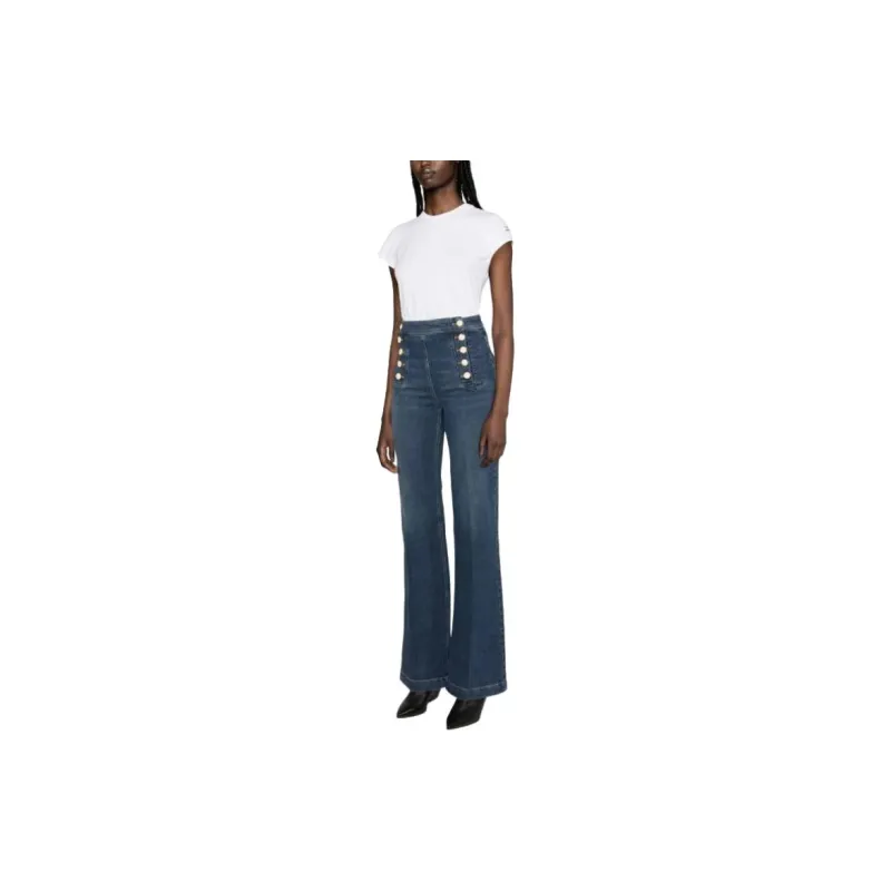 Elisabetta Franchi High rise Bootcut Jeans-4