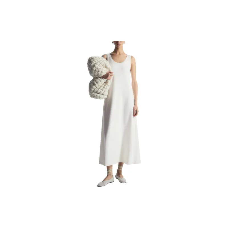 COS SS24 Sleeveless Dress Women's White-1