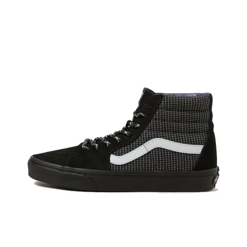 Vans SK8 HI Skateboard Shoes Unisex High-Top Black