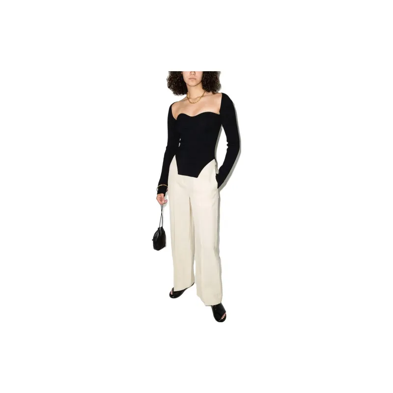 KHAITE Maddy Knitted Long Sleeved Top-1