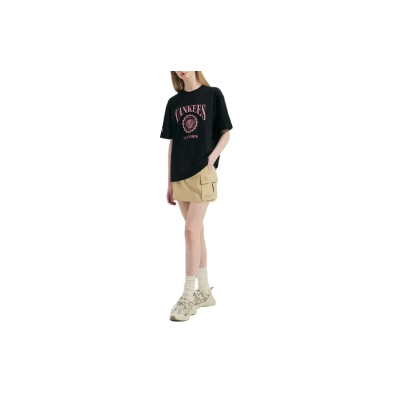 MLB New York Yankees Cargo Short Skirts Women's Khaki-5