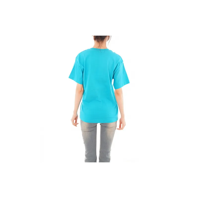 ASW ONLINE Drop Shoulder Sleeve T-Shirt Women's Peacock Blue-5