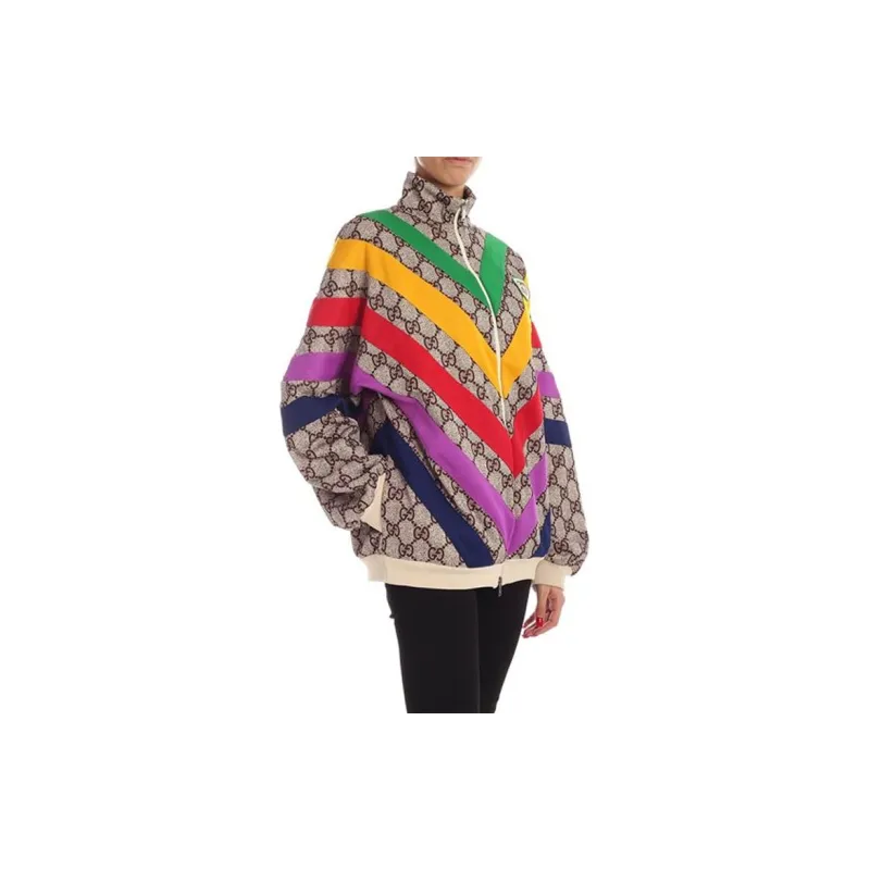 GUCCI Gg Supreme Print Jacket 'Beige/Ebony'-1