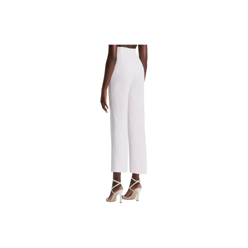 SCANLAN THEODORE Double Cotton Crop Trouser Suit Trouser Women's Tinted Pink/Light Pink-2