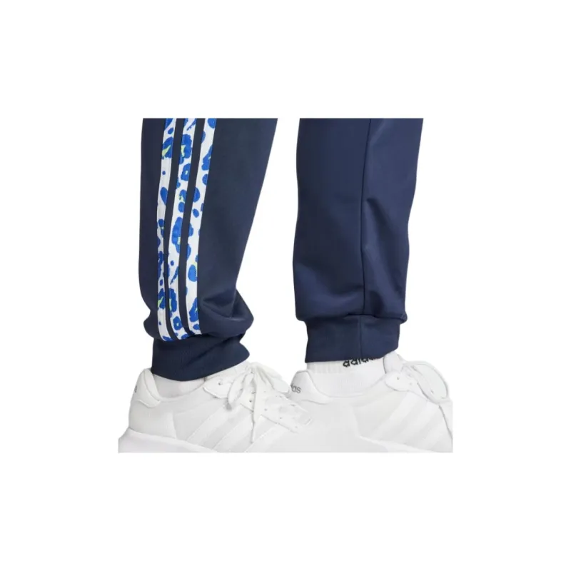 Adidas Essentials Animal Print Casual Pants Women's Marine Blue-4