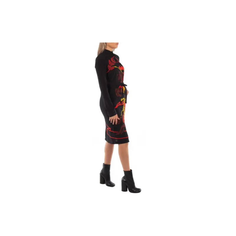 Burberry Long-Sleeved Dresses Women's Red-4