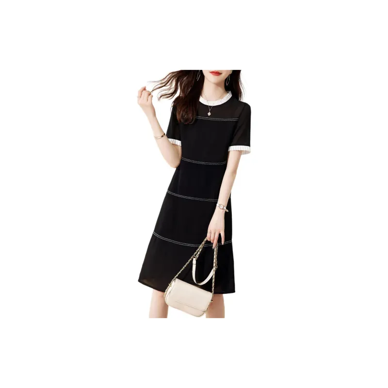 XWI Short Sleeved Dress Women's Black-1