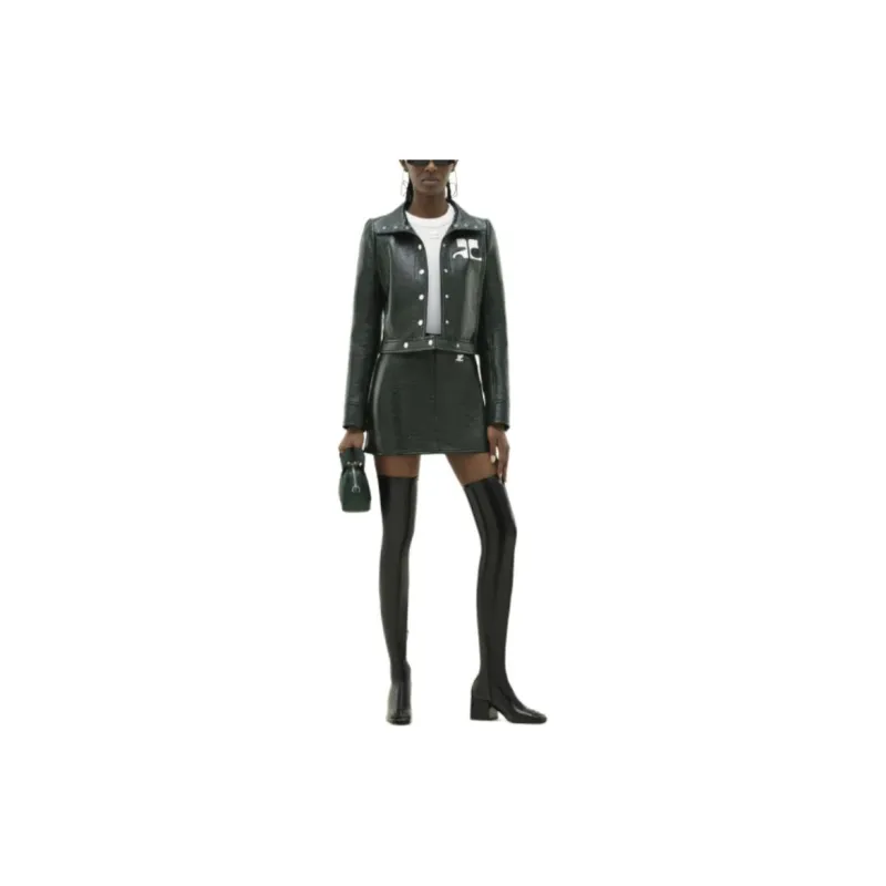 Courrèges Reedition Vinyl Jacket 'Green'-1