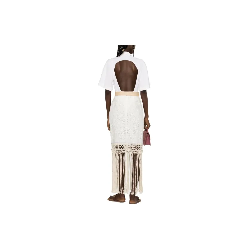 Zimmermann Vitali Belted Fringed Skirt-2