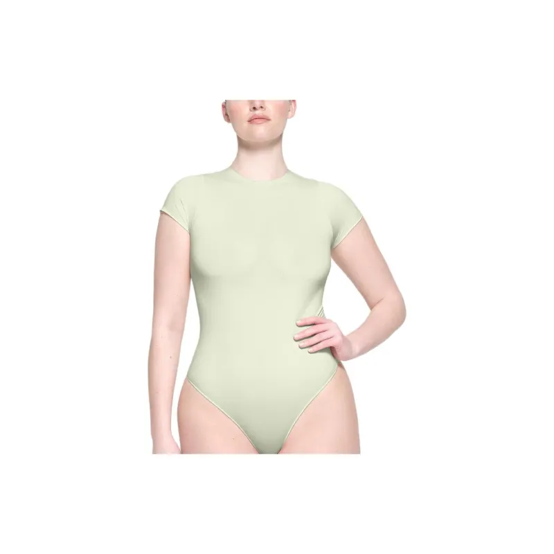 SKIMS ESSENTIAL T-SHIRT BODYSUIT Bodysuits Women's Pistachio/Happy Fruit-2