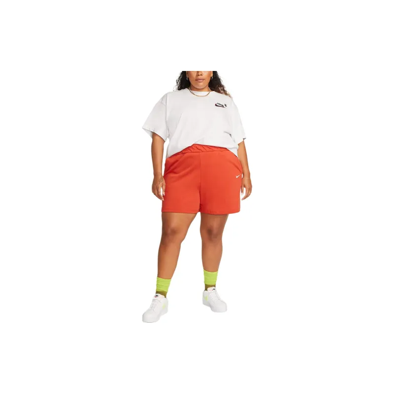 Nike Swoosh Casual Shorts Women's Orange/White-1