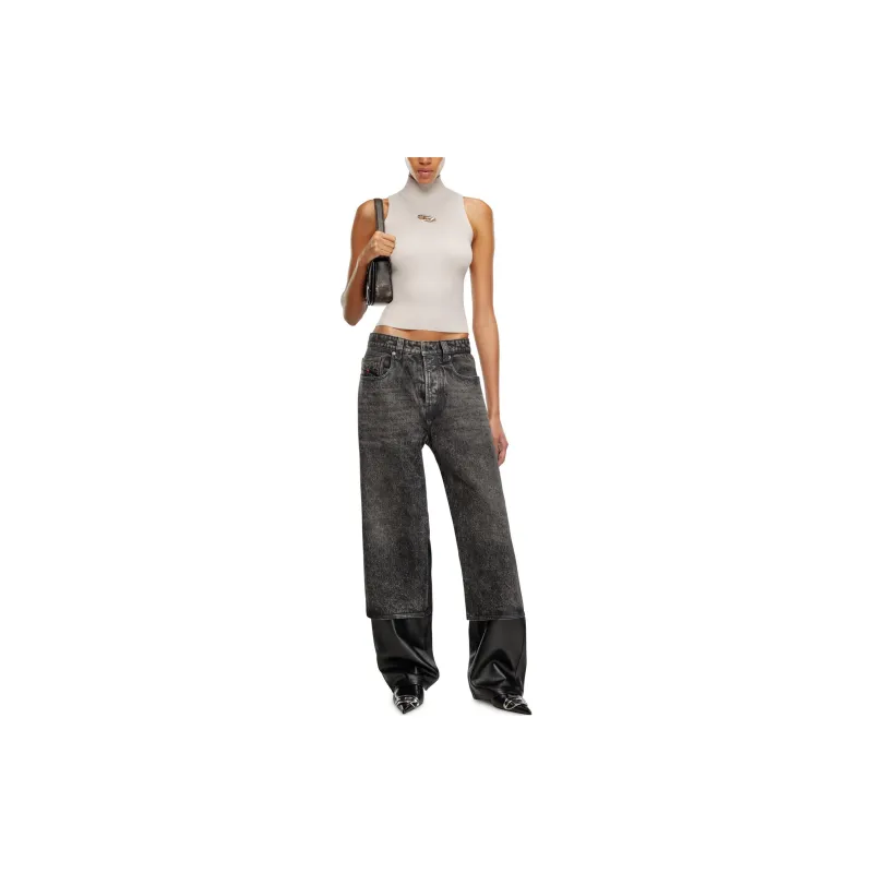 DIESEL M Onervax Ribbed Knit Turtleneck Top-1