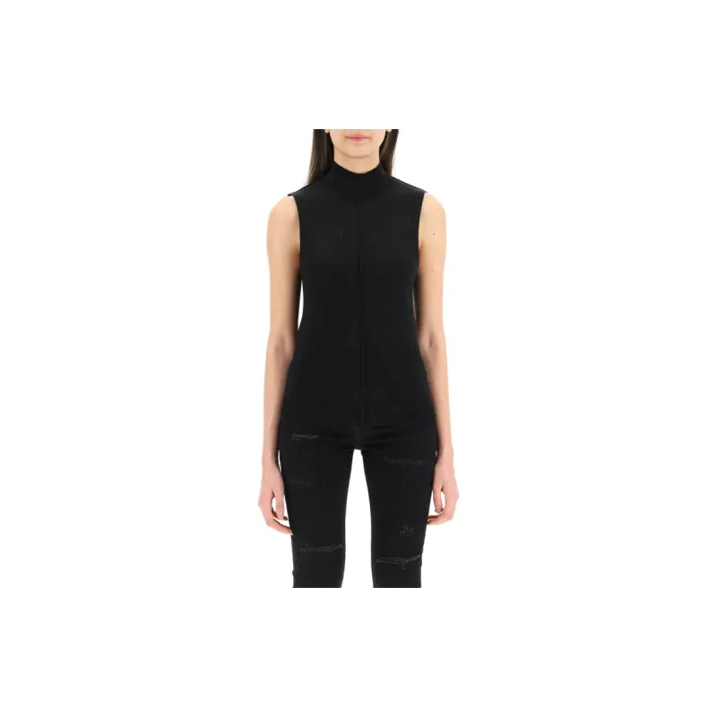 AMIRI High Neck Distressed Knitted Vest-1