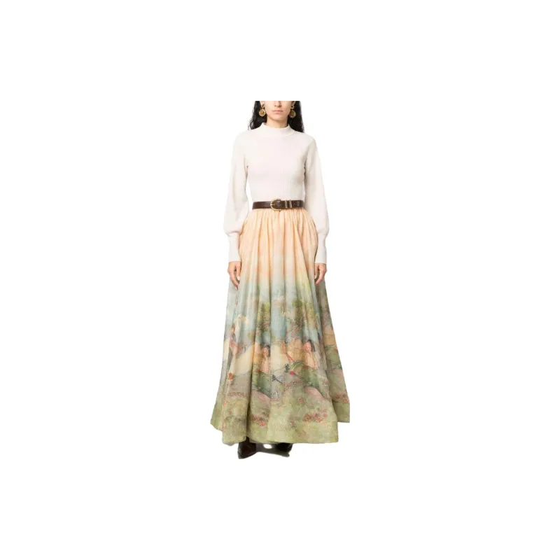 Zimmermann Luminosity Painterly print Maxi Skirt-1