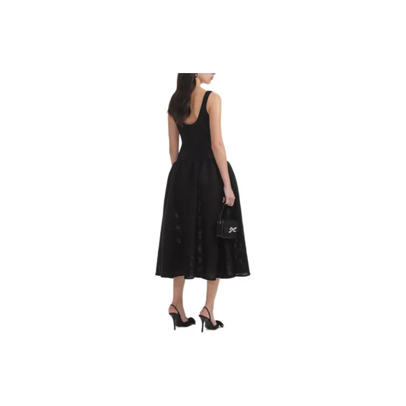 Self portrait Sleeveless Dress Women's Classic Black-2