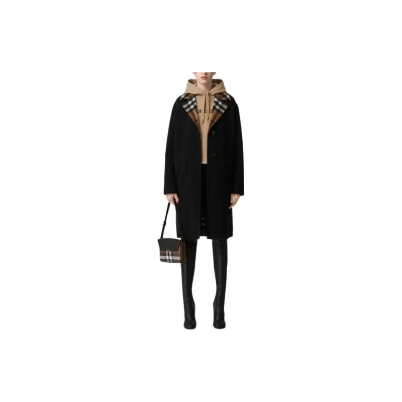 Burberry Check pattern Reversible Wool Coat-1