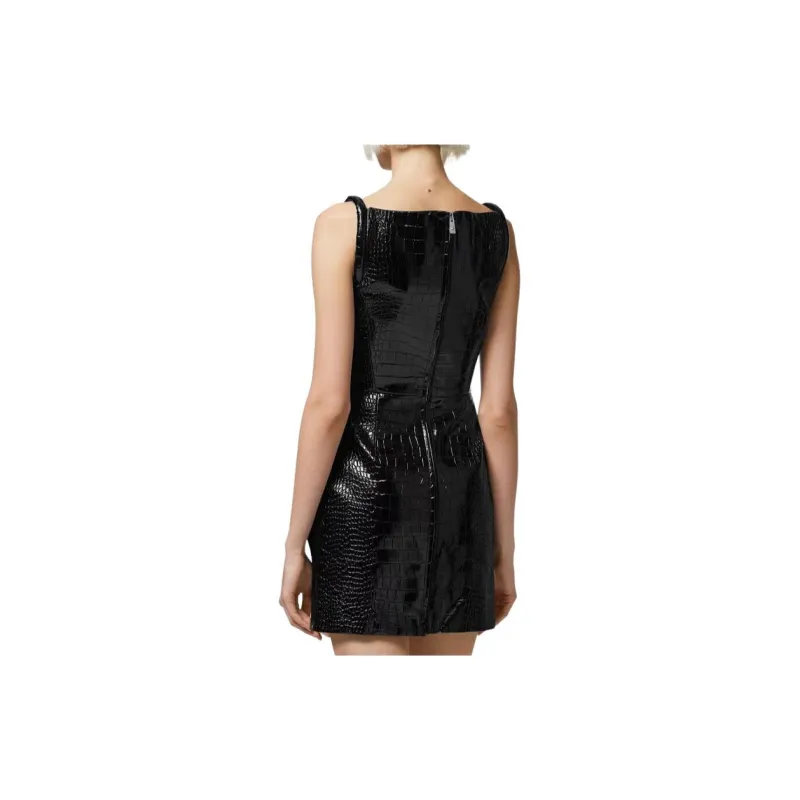 VERSACE Sleeveless Dress Women's Black-3