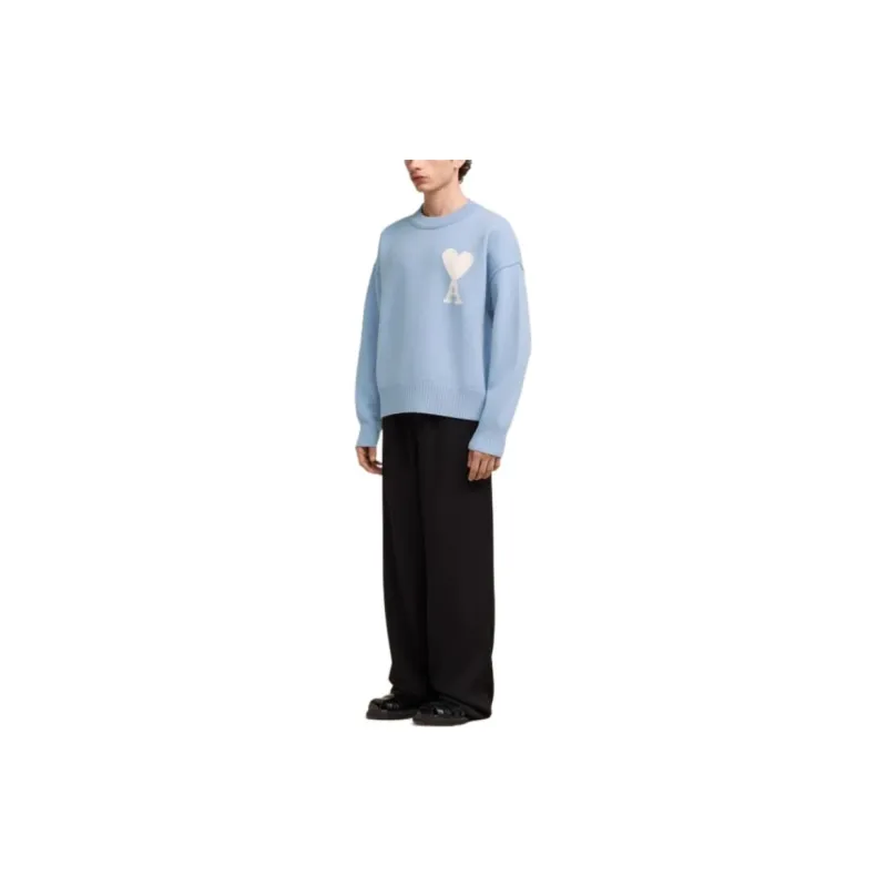 AMIPARIS Logo Intarsia Crewneck Jumper-4