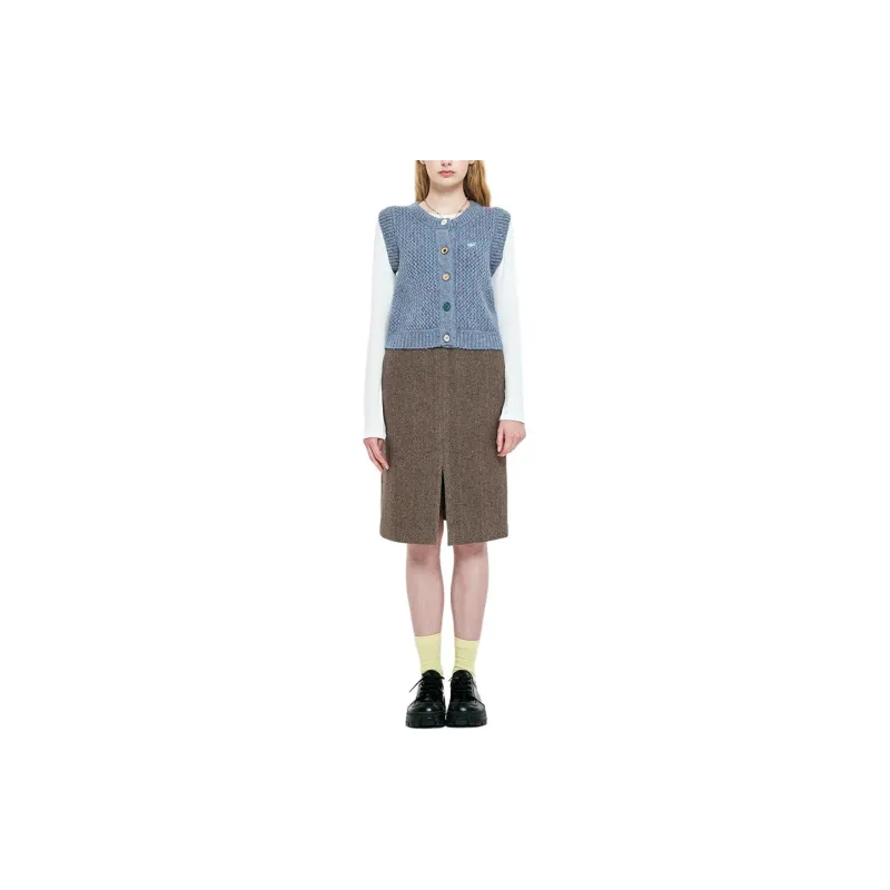 Kirsh FW23 Casual Long Skirt Women's Brown-1