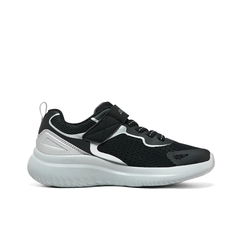 Skechers Cushioning Low Top Kids' Running Shoes Black Silver Teenagers-1