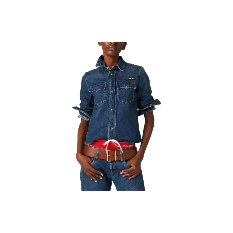 MIU MIU SS24 Shirt Women's Blue-1