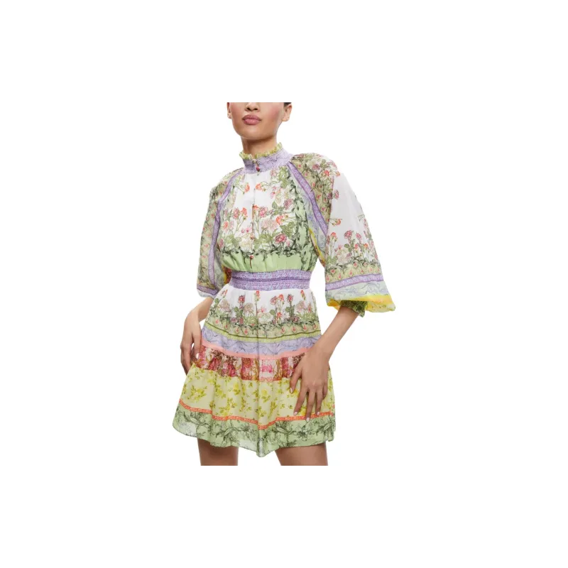 Alice + Olivia Lavinia Blouson-sleeve Minidress-3