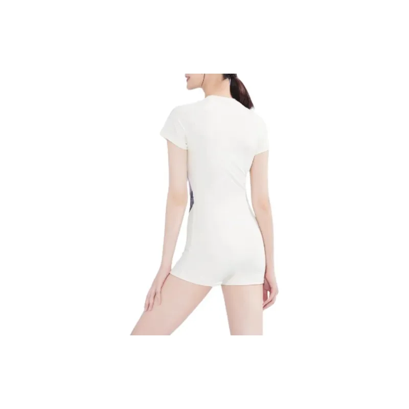 Erke One piece Swimsuit Women's White-4