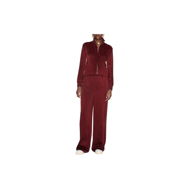 GUCCI Jacquard Track Pants 'Red'-1