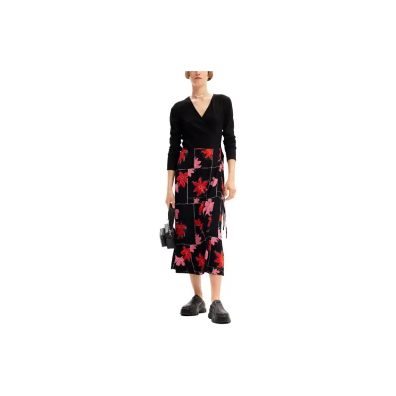 Desigual Long Sleeved Dress Women's Black-1