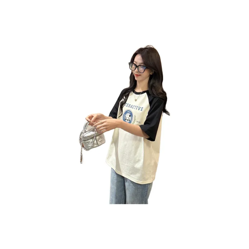 Tonlion T Shirts Women's Black-2
